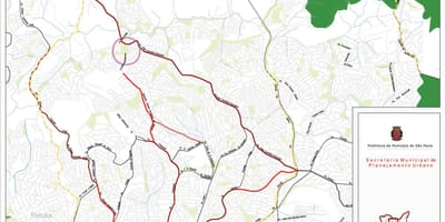 Bản đồ của ứng dụng làm Ó São Paulo - Đường