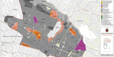 Bản đồ của Aricanduva-Vila Formosa São Paulo - Nghề nghiệp của đất