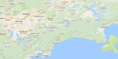 Bản đồ của bãi biển Caçandoca