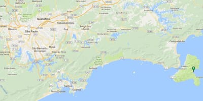 Bản đồ của bãi biển Castelhanos