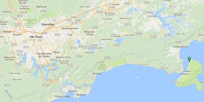 Bản đồ của bãi biển Garapocaia