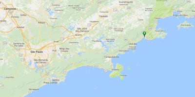 Bản đồ của bãi biển Ubatumirim