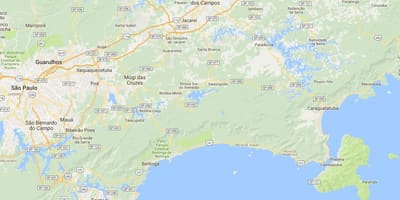 Bản đồ của bãi biển Vermelha