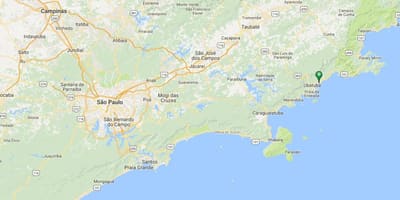 Bản đồ của bãi biển Vermelha làm Norte
