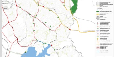 Bản đồ của Cidade Lucas São Paulo - Công vận chuyển