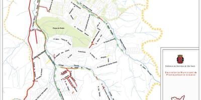 Bản đồ của Cidade Tiradentes São Paulo - Đường