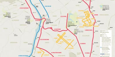 Bản đồ của con đường xe đạp São Paulo
