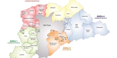 Bản đồ của Concessão Áreas RMSP