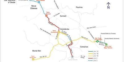 Bản đồ của corredor metropolitano Biléo Dai