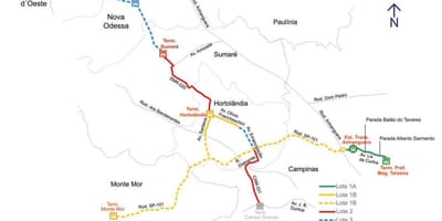 Bản đồ của corredor metropolitano Noroeste
