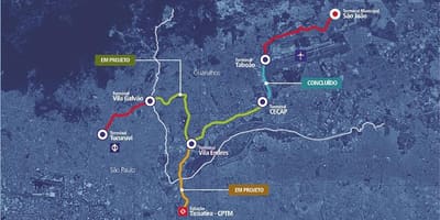 Bản đồ của corredor Metropolitano sao-paulo - Tucuruvi