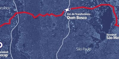 Bản đồ của corredor NHẬT metropolitano Perimetral Timo