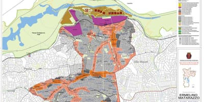 Bản đồ của Ermelino mát-xa dầu São Paulo - Nghề nghiệp của đất