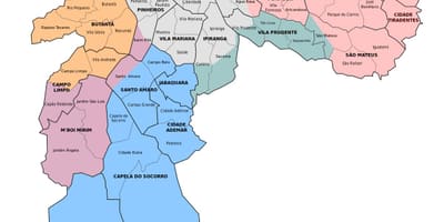 Bản đồ của hành chính khu của São Paulo