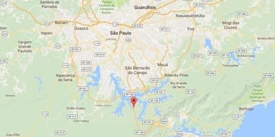Bản đồ của Imigrantes đường cao tốc - SP 160