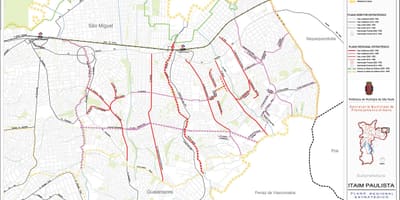 Bản đồ của Itaim são paulo - Vila Curuçá São Paulo - Đường