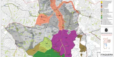 Bản đồ của Itaquera São Paulo - Nghề nghiệp của đất