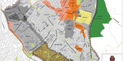 Bản đồ của Jabaquara São Paulo - Nghề nghiệp của đất
