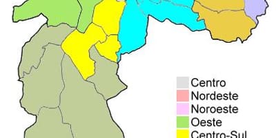 Bản đồ của khu hành chính ở São Paulo