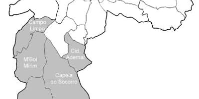 Bản đồ của khu Sul São Paulo
