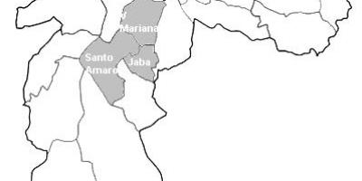 Bản đồ của khu Trung tâm-Sul, São Paulo