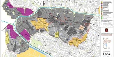Bản đồ của Lapa São Paulo - Nghề nghiệp của đất
