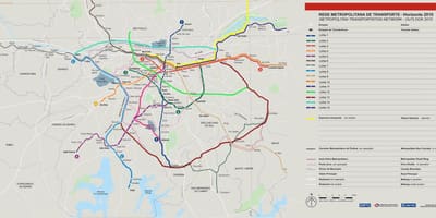 Bản đồ của mạng vận chuyển São Paulo