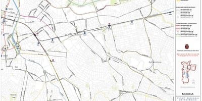 Bản đồ của Mooca São Paulo - Đường