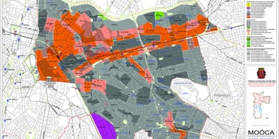 Bản đồ của Mooca São Paulo - Nghề nghiệp của đất