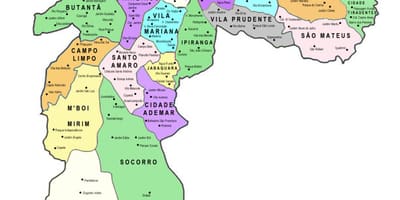Bản đồ của phụ tỉnh São Paulo