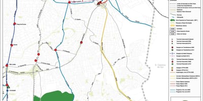 Bản đồ của Philip São Paulo - Công vận chuyển
