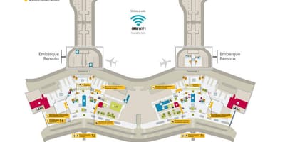 Bản đồ của sân bay quốc tế São Paulo-sao-paulo - thiết bị đầu Cuối 1 và 2