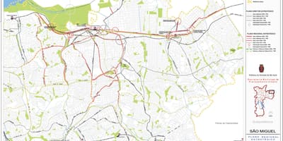 Bản đồ của São Miguel Đơn São Paulo - Đường