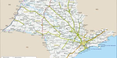 Bản đồ của São Paulo đường cao tốc
