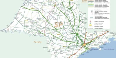 Bản đồ của São Paulo đường cao tốc