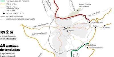 Bản đồ của São Paulo Ferroanel