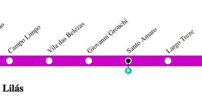 Bản đồ của São Paulo metro - Dòng 5 - Cà