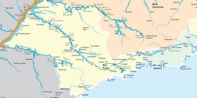 Bản đồ của São Paulo sông
