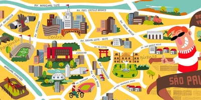 Bản đồ của São Paulo thiết kế