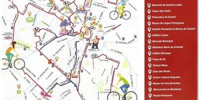 Bản đồ của São Paulo con đường xe đạp