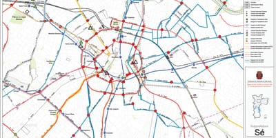 Bản đồ của Sé São Paulo - Công vận chuyển