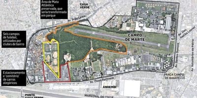 Bản đồ của Sao Paulo Campo de Quang sân bay