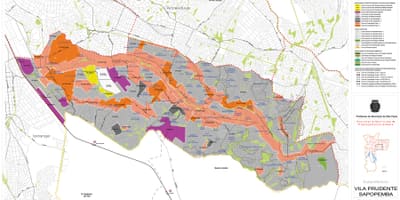 Bản đồ của Sapopembra São Paulo - Nghề nghiệp của đất