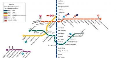 Bản đồ của São Paulo metro
