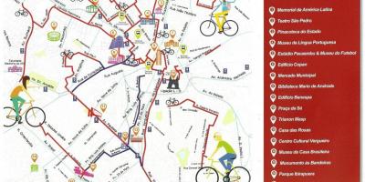 Bản đồ của São Paulo con đường xe đạp