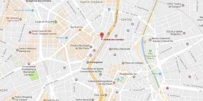 Bản đồ của thị trường chứng khoán palace dos Correios São Paulo