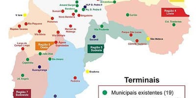 Bản đồ của thiết bị đầu cuối xe buýt của São Paulo