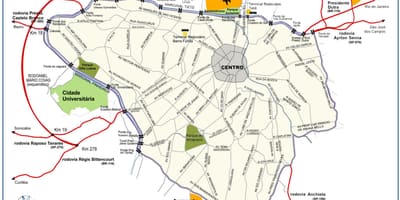 Bản đồ của trung tâm lớn São Paulo
