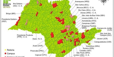 Bản đồ của viện liên Bang của São Paulo - Đ