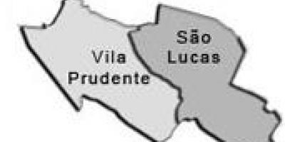 Bản đồ của Vila Prudente phụ tỉnh